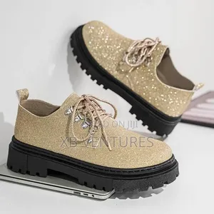 Men's Italian Formal Loafers Lace Up Flat Business Shoes Gold