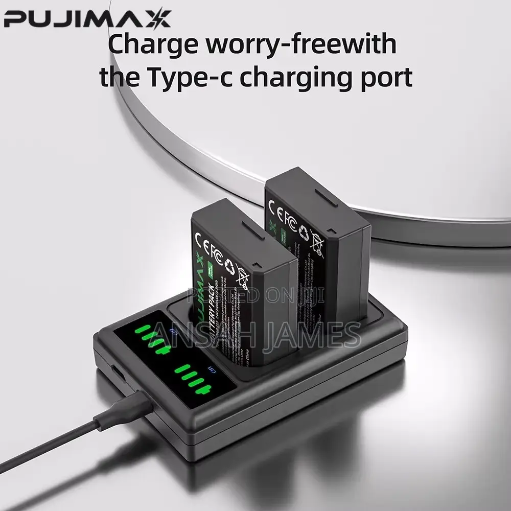 PUJIMAX LP-E10 2 Canon Batteries With a Charger