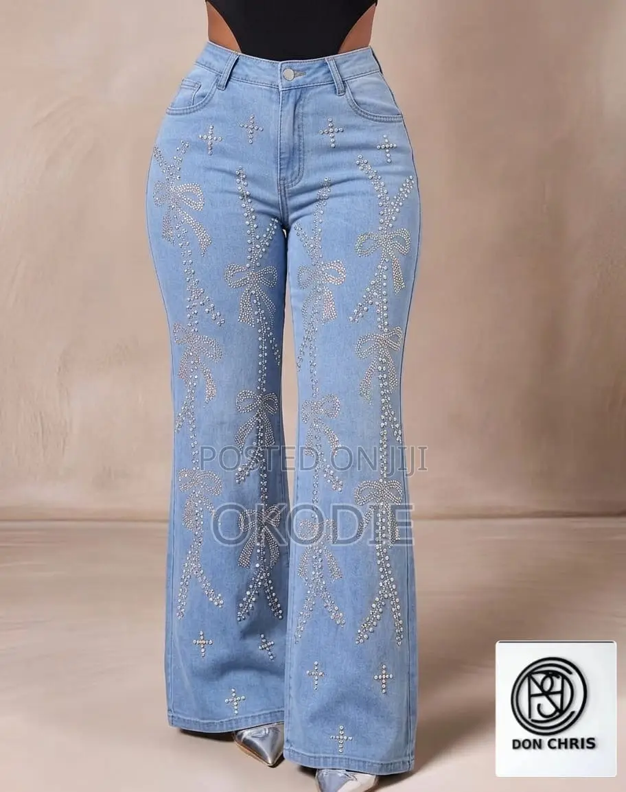 Ladies Beaded Jeans