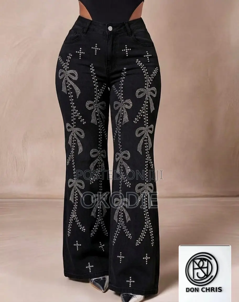 Ladies Beaded Jeans