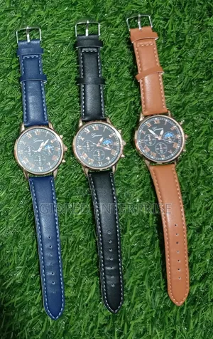 3pcs Retro Nostalgic Men's Round Quartz Watch