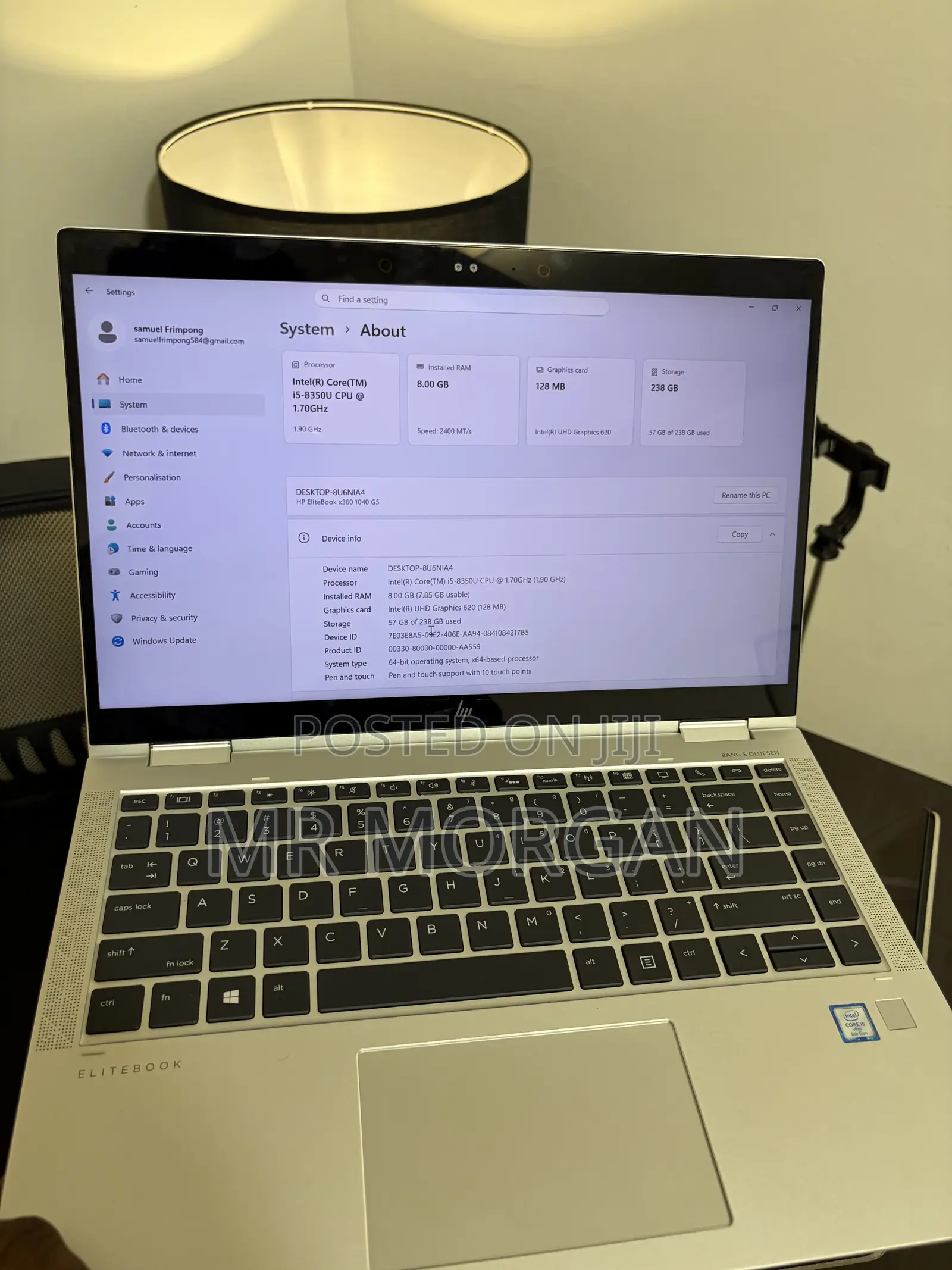 Laptop HP EliteBook x360 1040 G5 8GB Intel Core i5 SSD 256GB