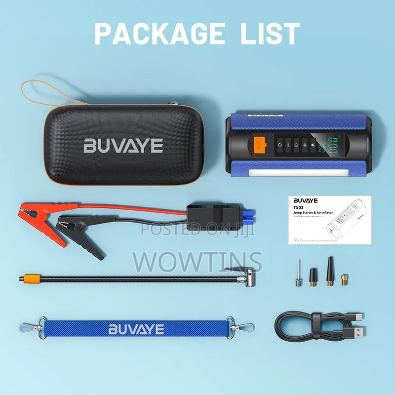 Tire Air Compressor and Jump Starter