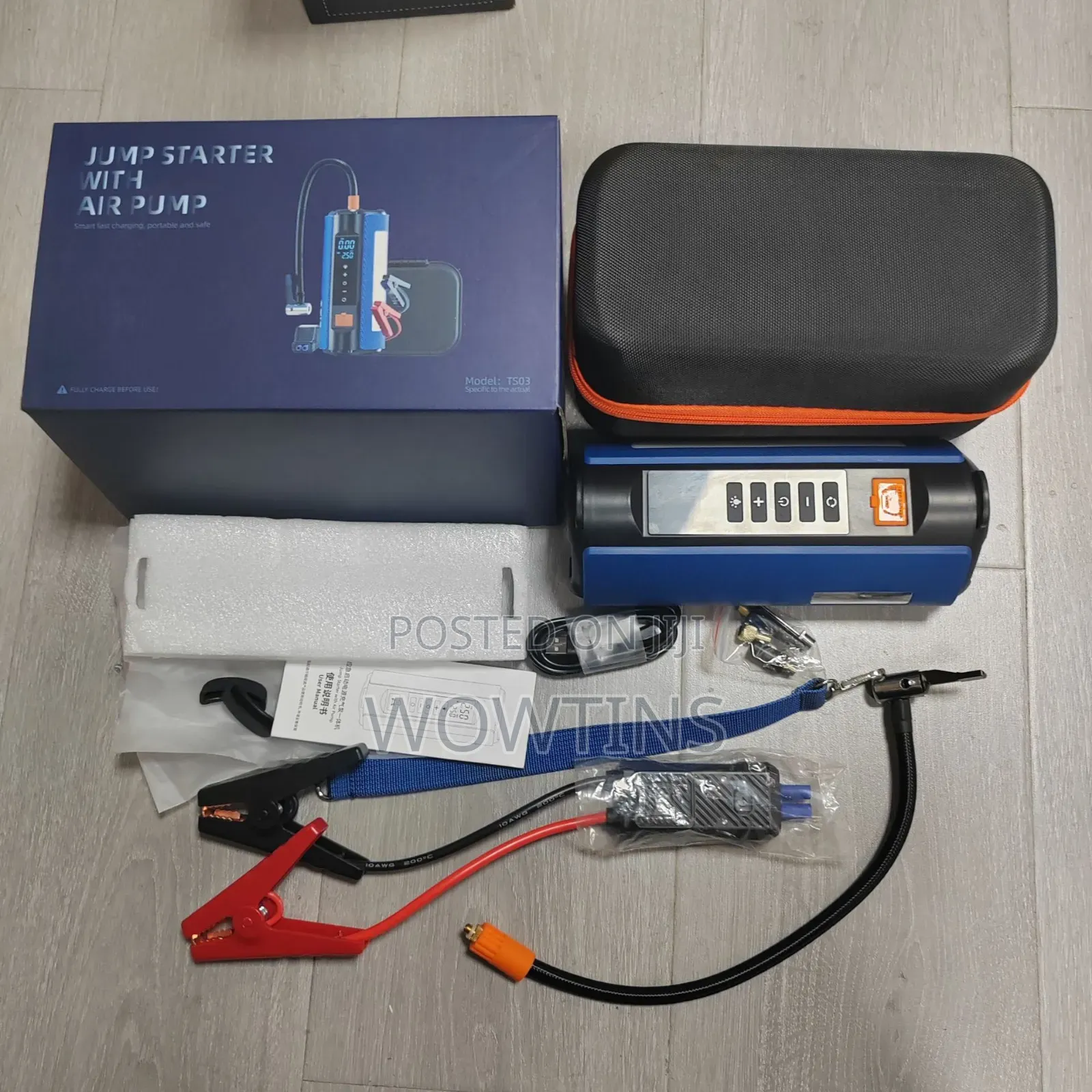 Tire Air Compressor and Jump Starter