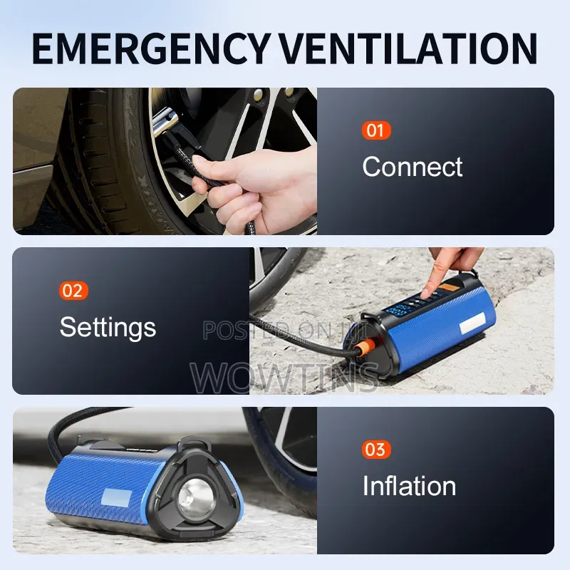 Tire Air Compressor and Jump Starter