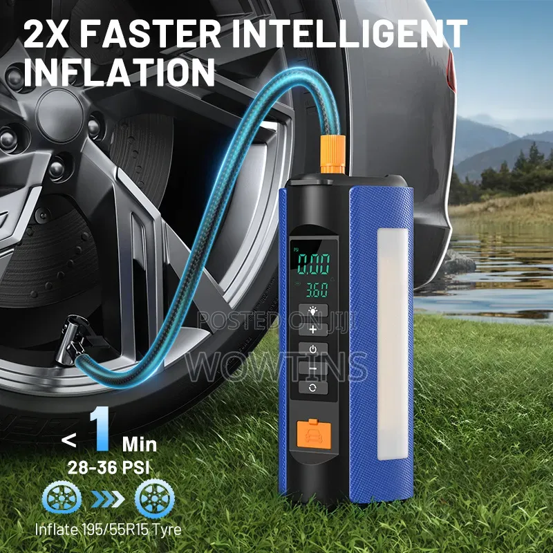 Tire Air Compressor and Jump Starter