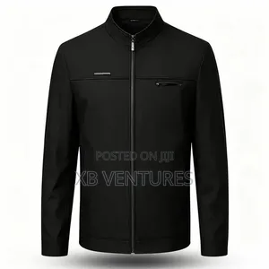 Windproof Zip Up
Outerwear Lightweight Black Coat