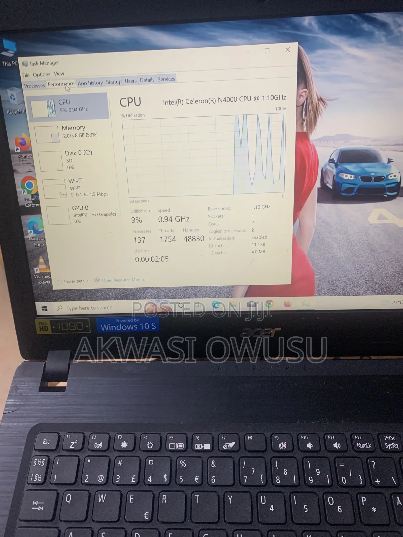 Laptop Acer Aspire 1 4GB Intel eMMC 72GB