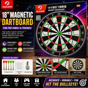 HUIJUN 18-Inch Magnetic Dartboard
