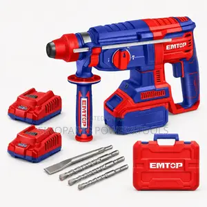 EMTOP ELRH202287 20V Brushless Rotary Hammer 2x4.0Ah