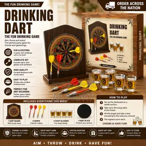 Drinking Dart Game – 6 Darts, 4 Cups Dart Plate