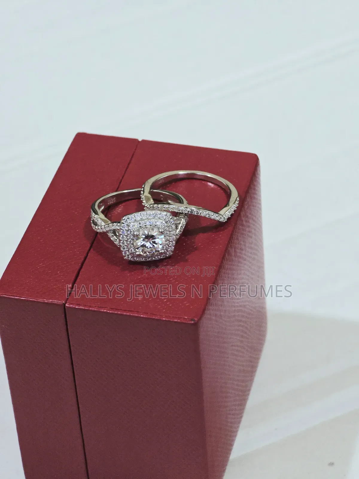Sterling Silver Full Moissanite Diamond Ring, Wedding Ring