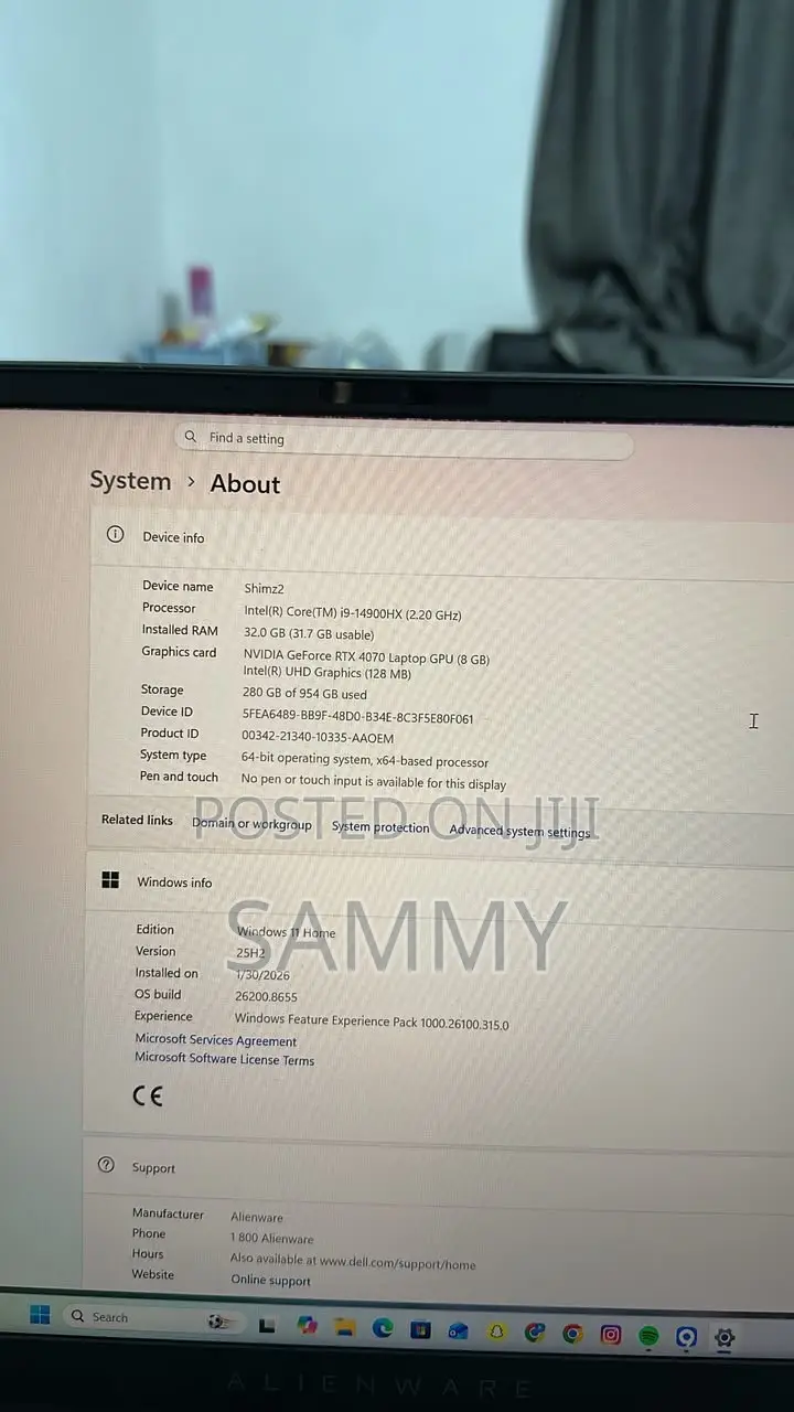 Laptop Alienware M18 R2 32GB Intel Core i9 SSD 1T