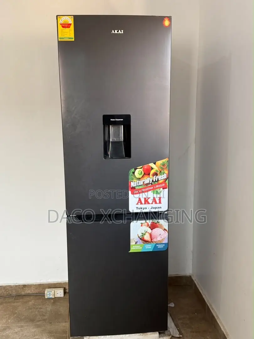 Akai Double-Door Refrigerator/Freezer With a Water Dispenser