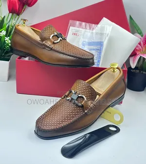 FERRAGAMO Parigi Woven Leather Driving Loafer