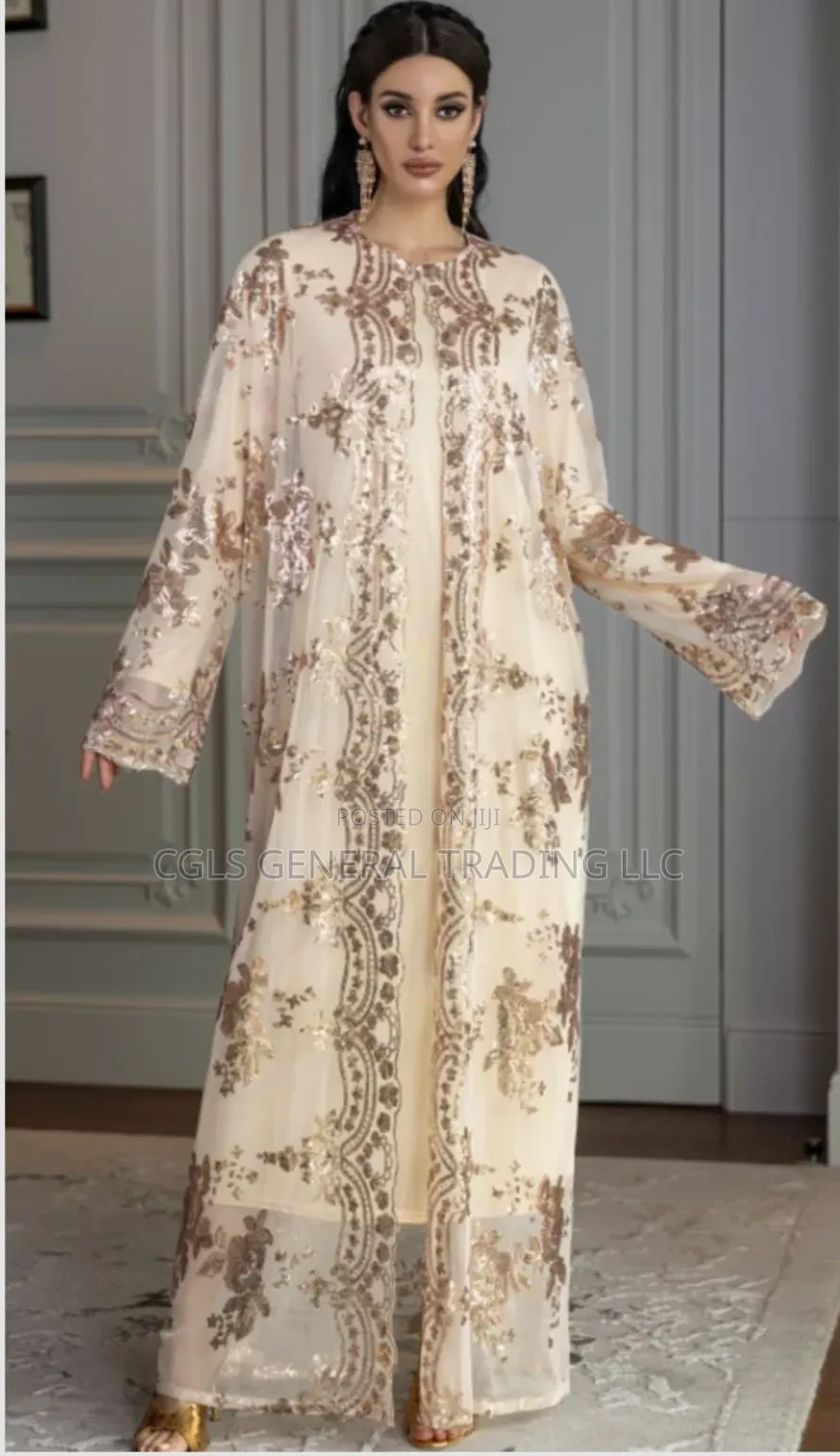 Elegant Floral Abaya