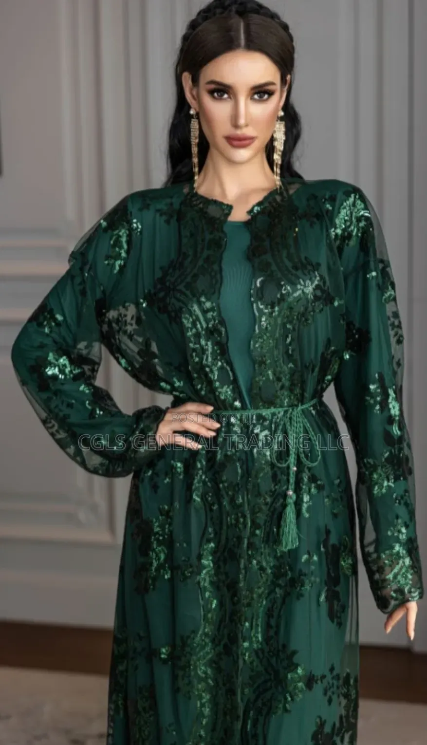 Elegant Floral Abaya