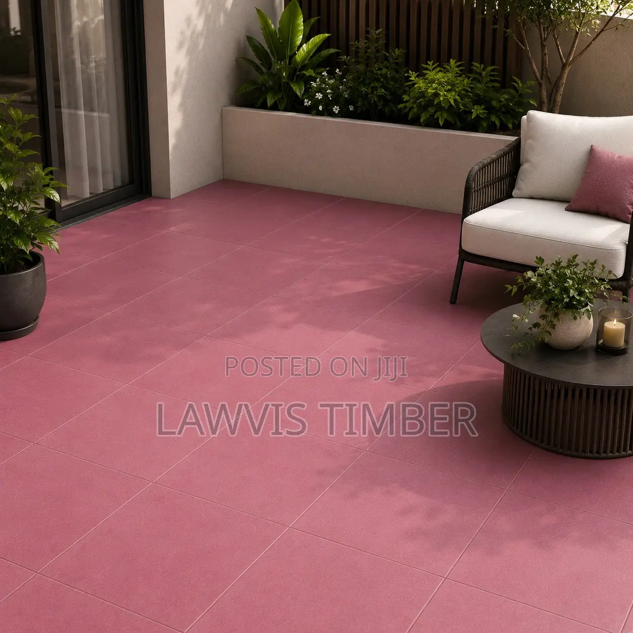 40x40cm Rose Pink Floor Tiles