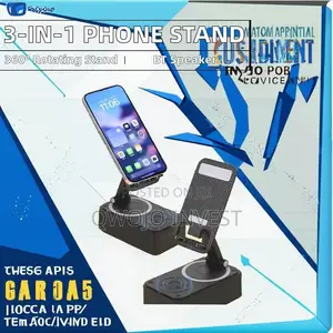 3in1 Phone Stand With Bluetooth Speaker
