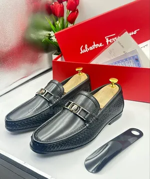 Ferragamo Men's Black Dress Loafers