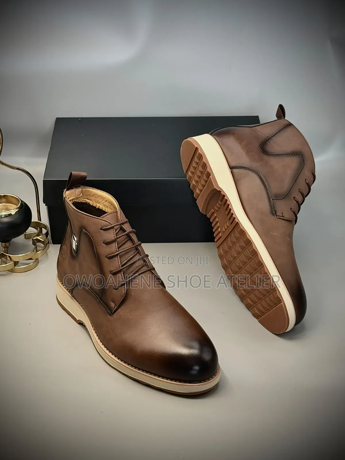 Timberland Burnished Brown Leather Dress Chukka Boots