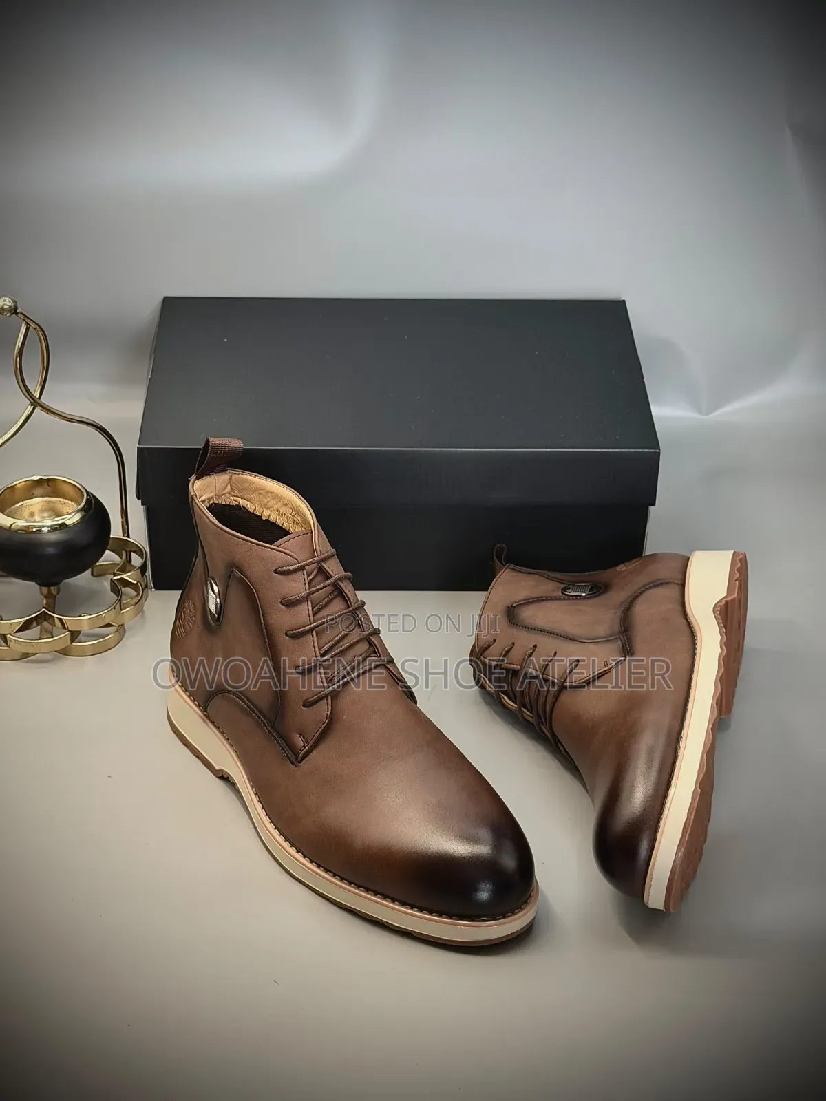Timberland Burnished Brown Leather Dress Chukka Boots