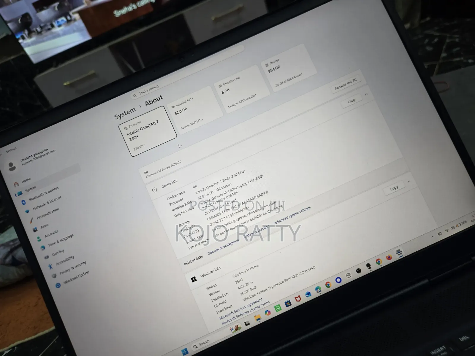 New Laptop Dell Allienware M18 R1 32GB Nvidia HDD+SSD 1T