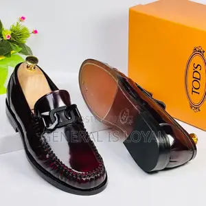 Tod Wine Mirror Men Leather Loafers