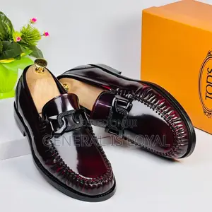 Tod Wine Mirror Men Leather Loafers