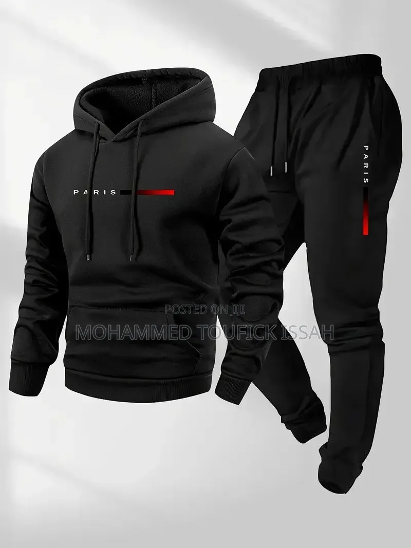 European Casual Men's and Women's Paris Letter Printed Hoodie