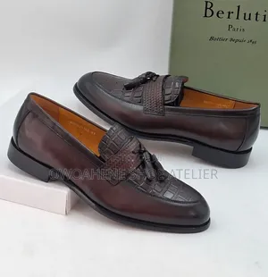 Luxury Berluti Leather Tassel Loafer