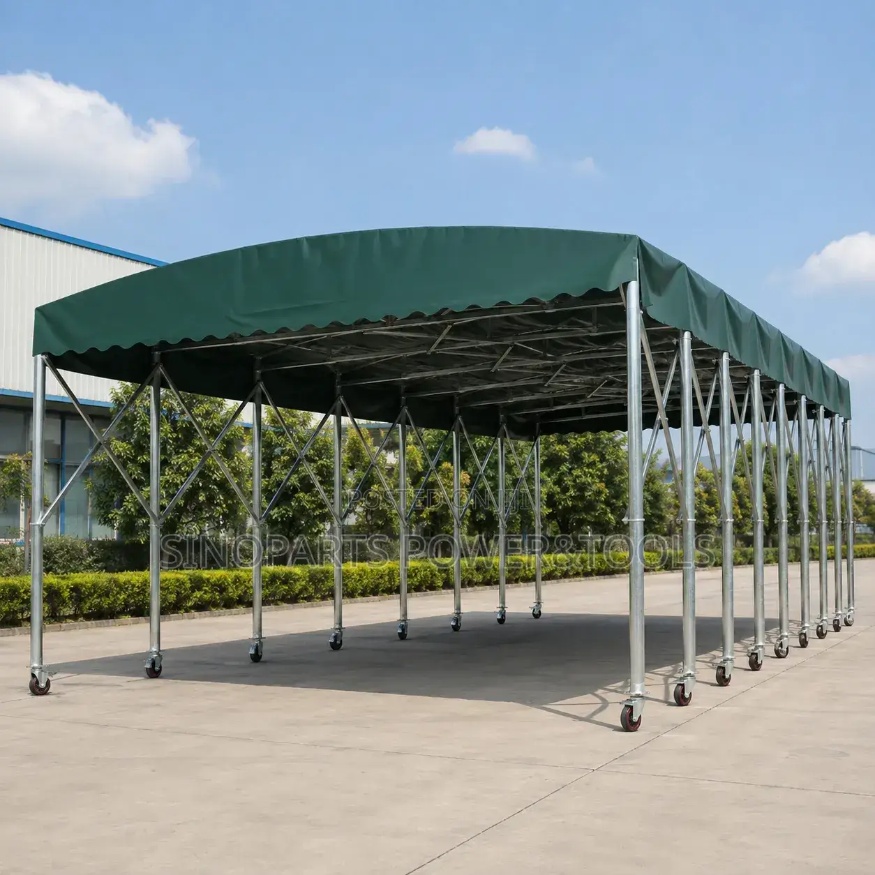 Mobile Retractable Canopy 8m X 5m for Warehouse Car Park
