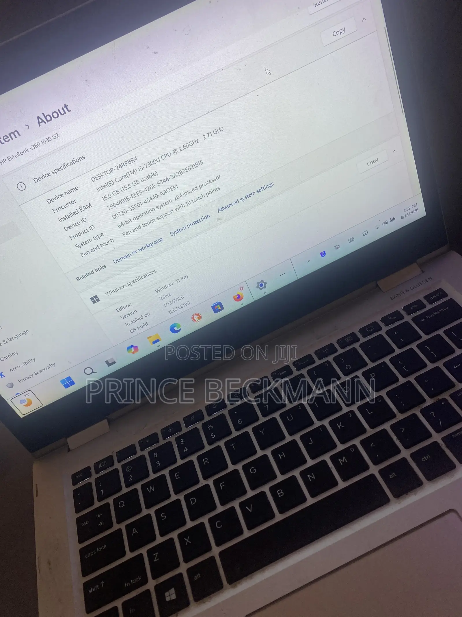 Laptop HP EliteBook x360 1030 G2 8GB Intel Core i5 HDD 256GB