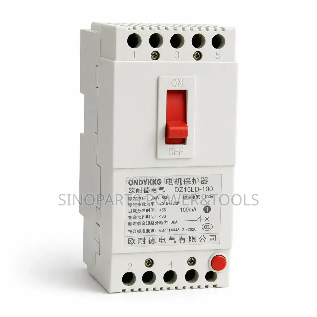 DZ15LD-100 100A 380V 3 Phase Motor Protection Breaker