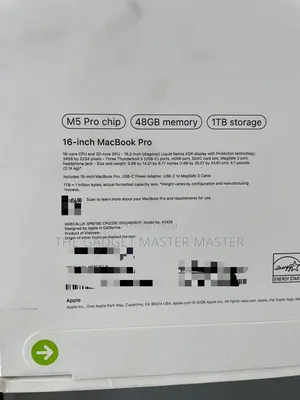 New Laptop Apple MacBook Pro 2026 M5 Pro 48GB Apple M5 Pro SSD 1T