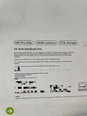 New Laptop Apple MacBook Pro 2026 M5 Pro 24GB Apple M5 Pro SSD 2T
