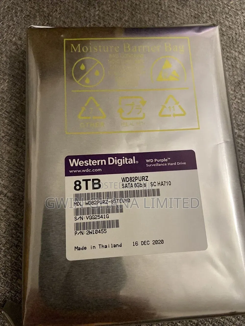 8TB Western Digital Surveillance Hardrive WD82PURZ