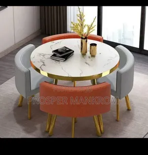 Marble Chairs and Table for Dinning Hall