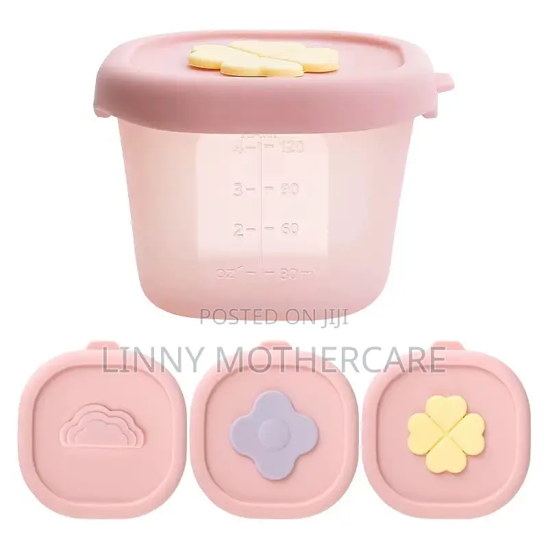 4pcs Silicone Baby Food Storage Containers