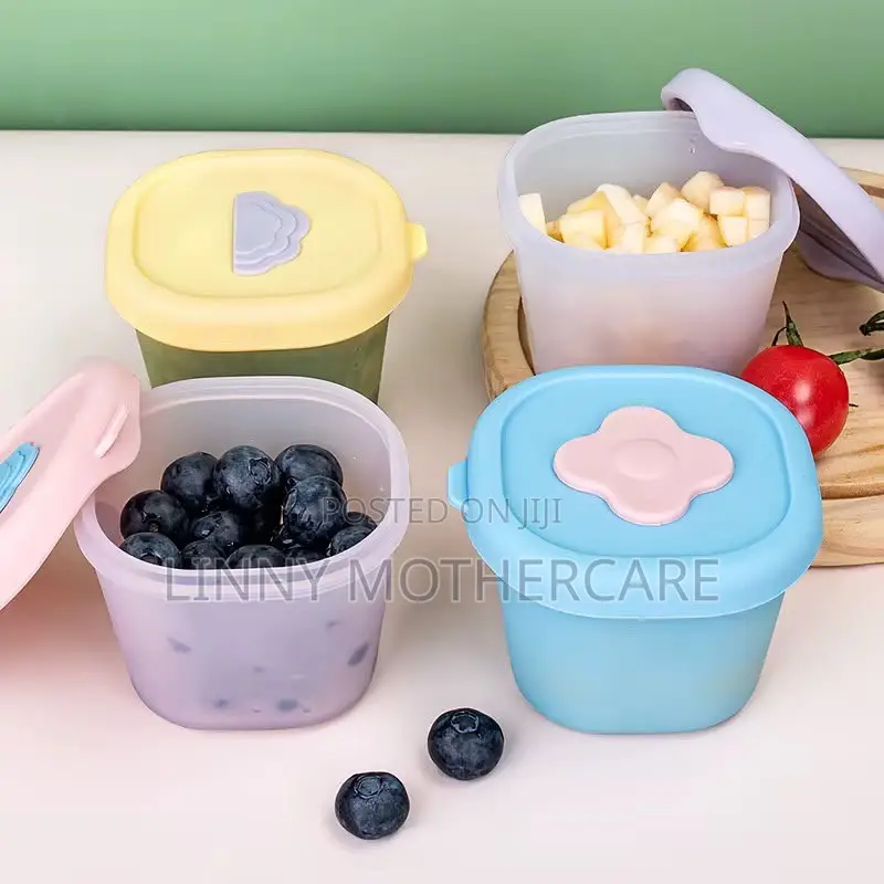 4pcs Silicone Baby Food Storage Containers
