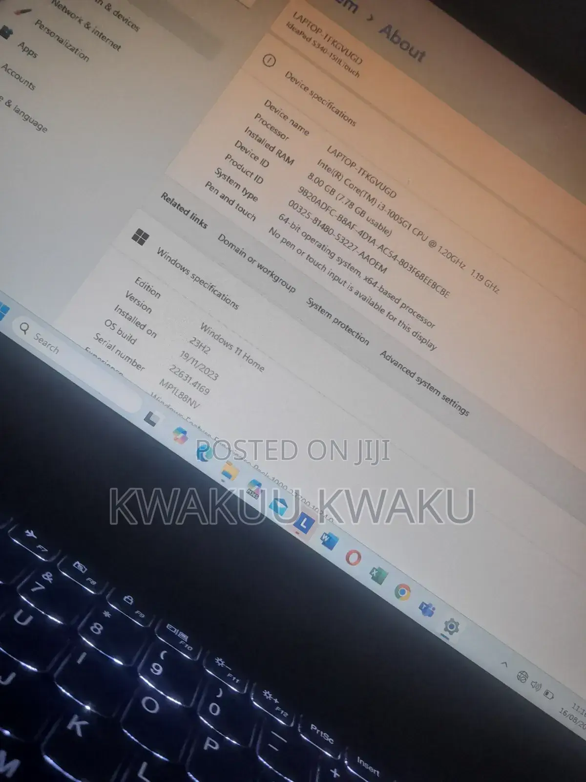 Laptop Lenovo IdeaPad S340 8GB Intel Core i3 SSD 256GB