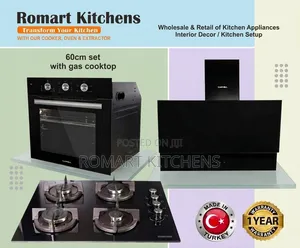 Turkish 60cm Inbuilt Kitchen Set. Oven, Burner and Heat Extractor