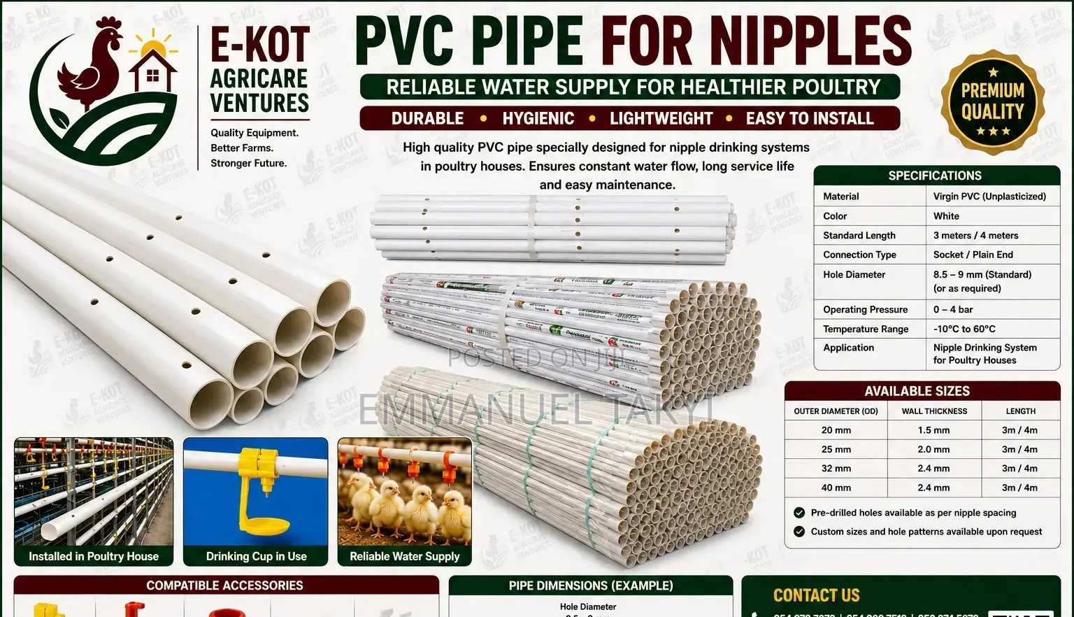PVC Pipe for Nipples