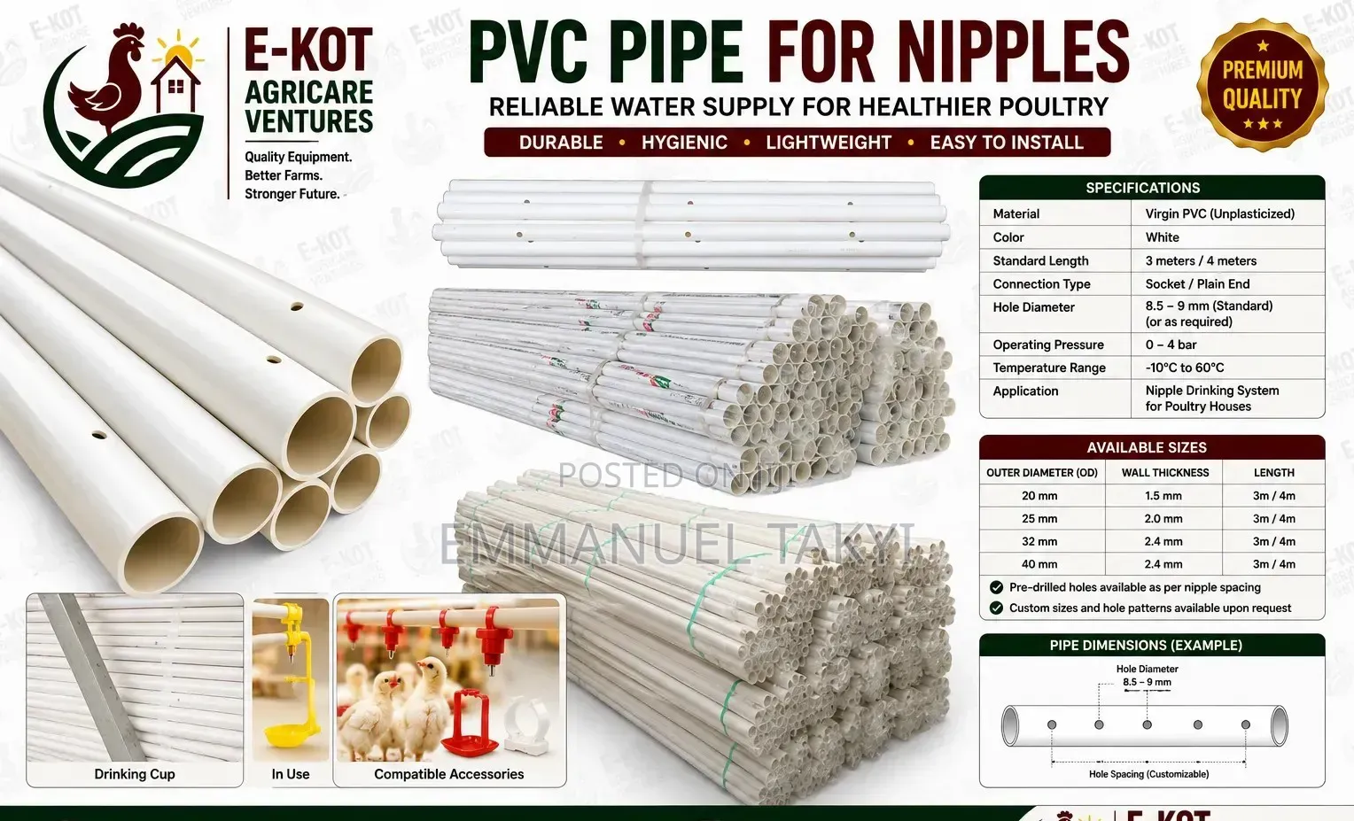 PVC Pipe for Nipples