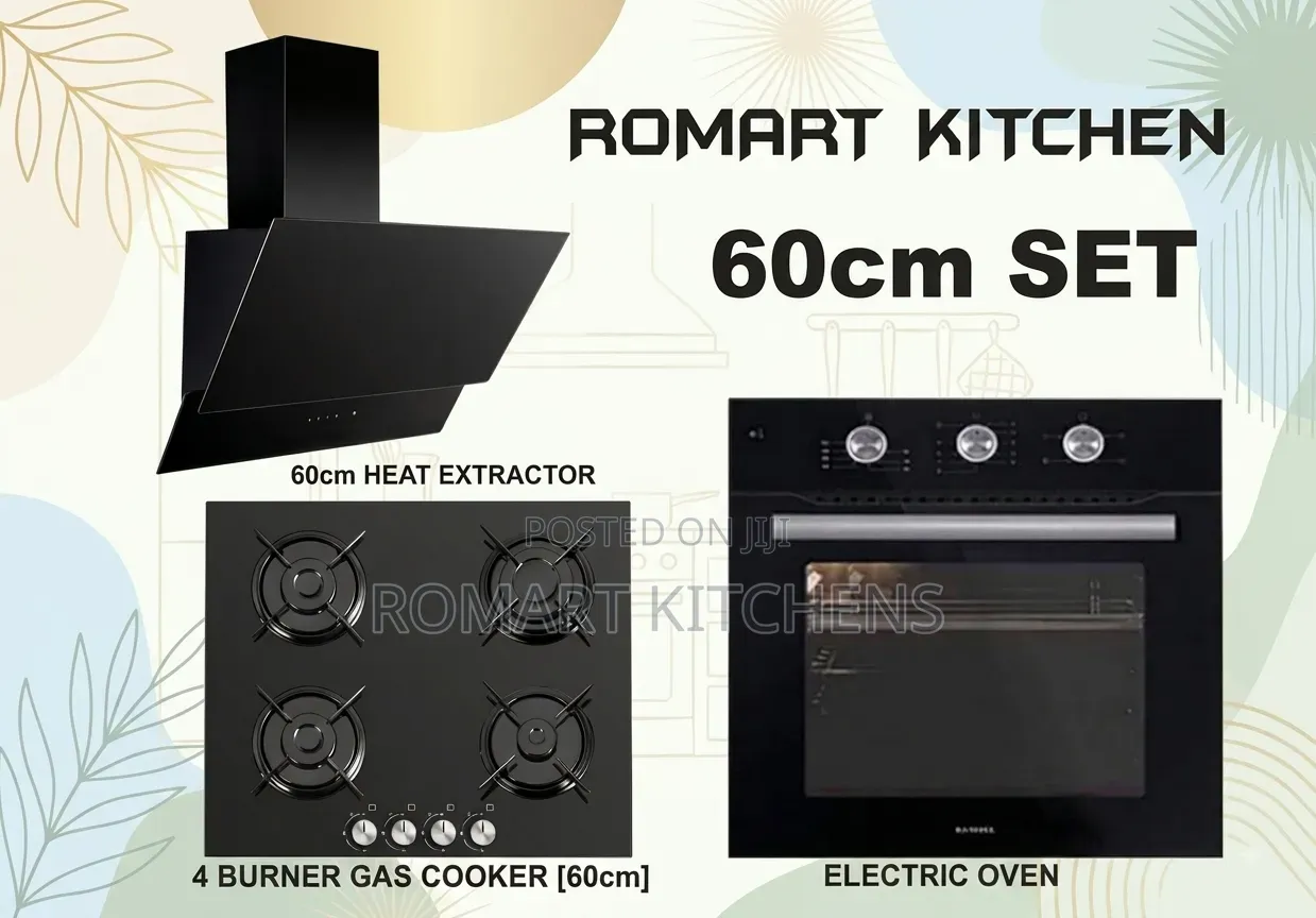 Luxell 60cm Inbuilt Kitchen Set. Oven, Hob and Range Hood