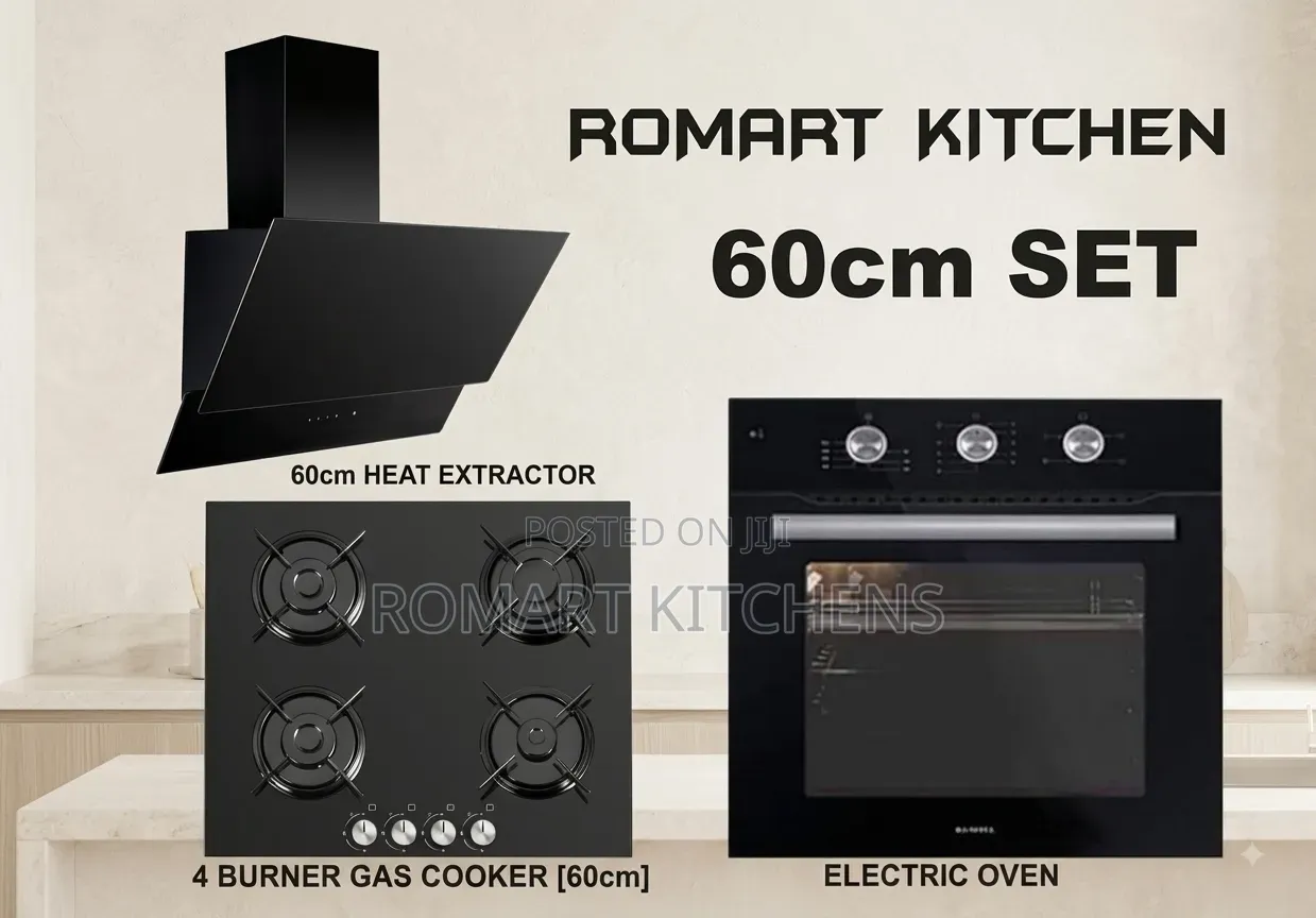 Luxell 60cm Inbuilt Kitchen Set. Oven, Hob and Range Hood