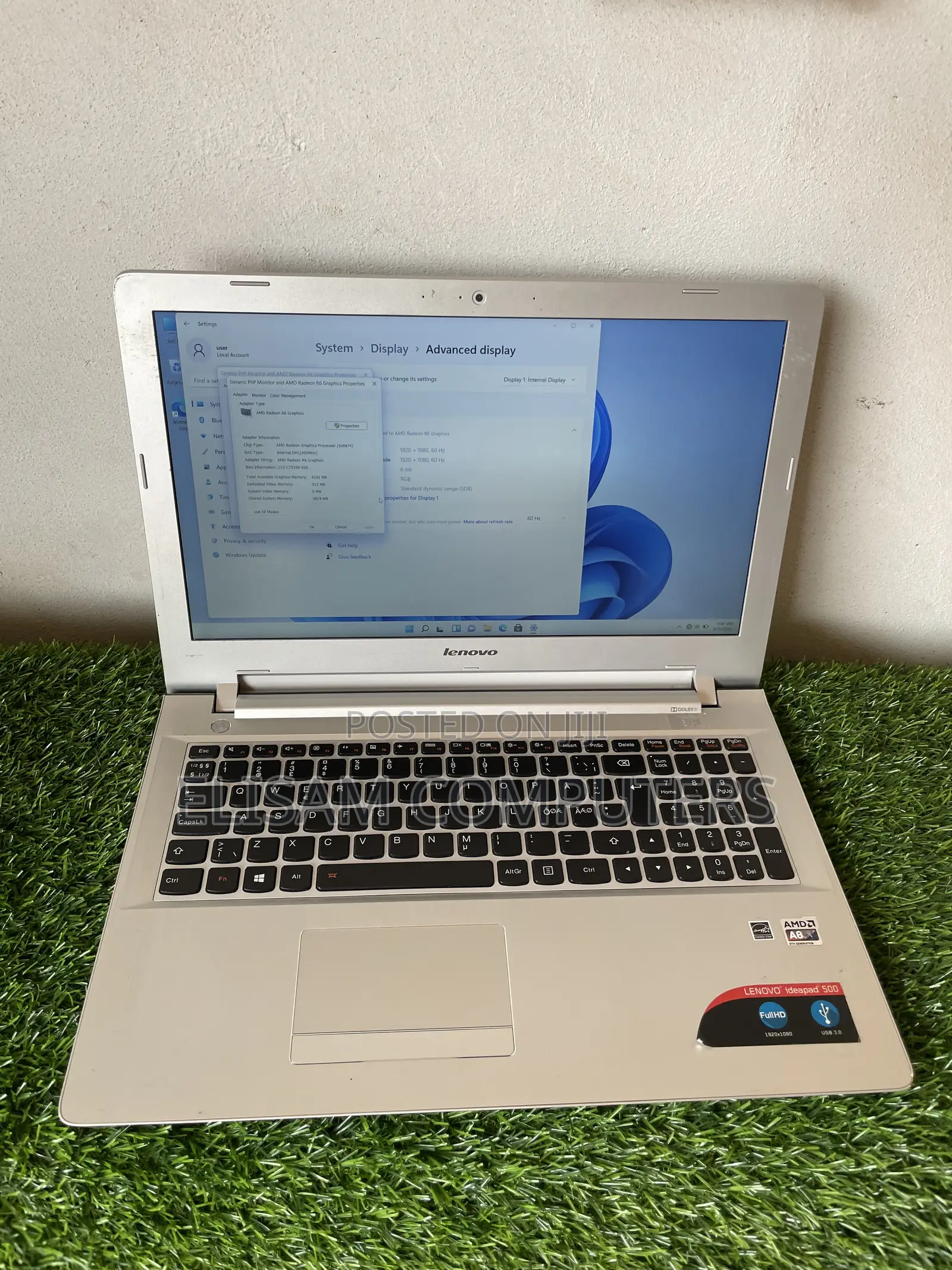 Laptop Lenovo IdeaPad 500S 8GB AMD A8 SSD 128GB