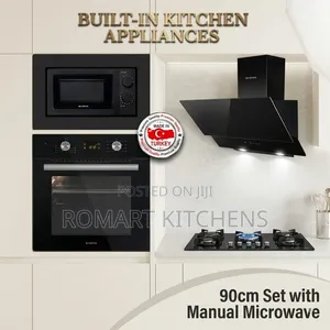 Turkish 90cm Inbuilt Glass Set. Oven, Hob, Extractor and Microwave