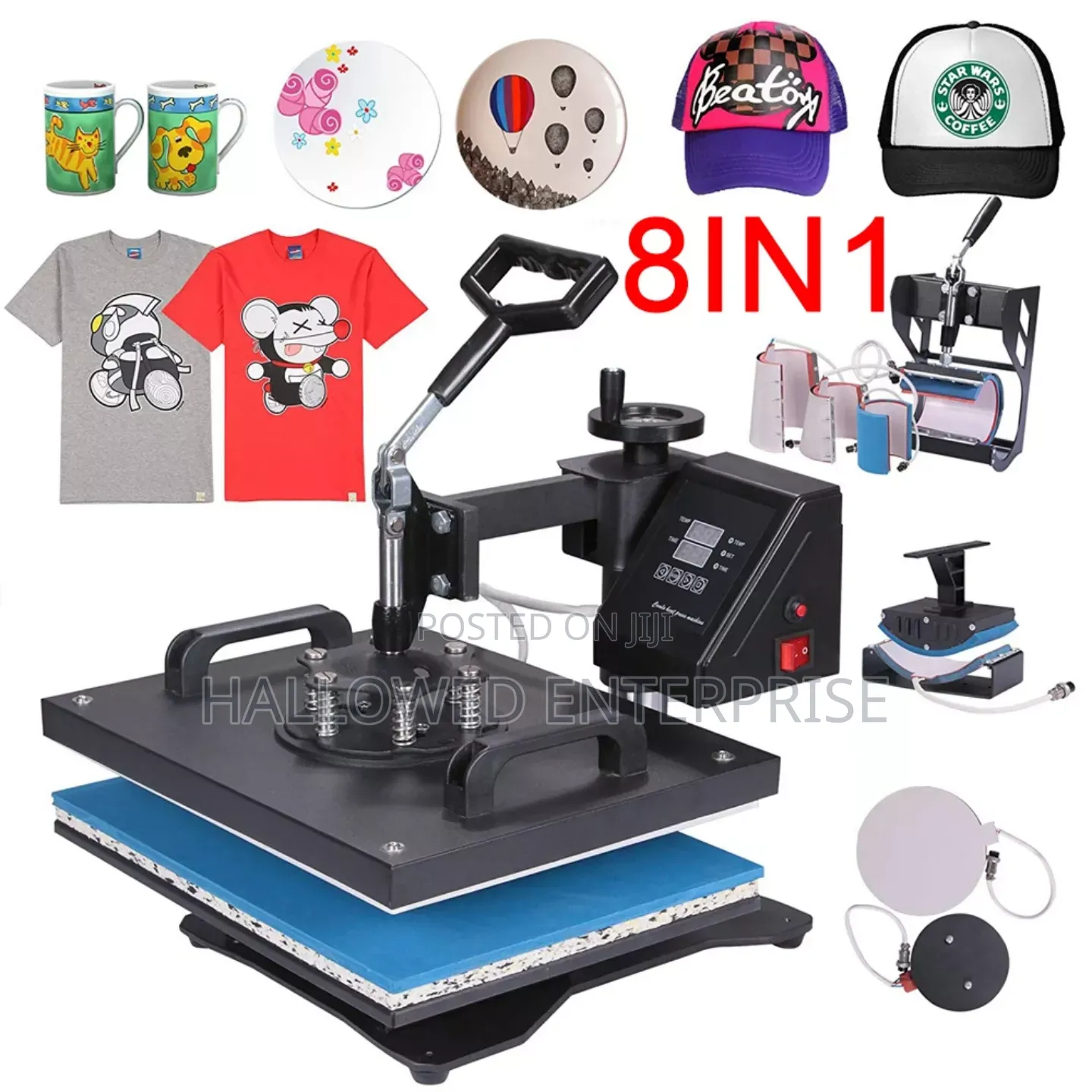 8 in 1 Heat Press Combo Duplex