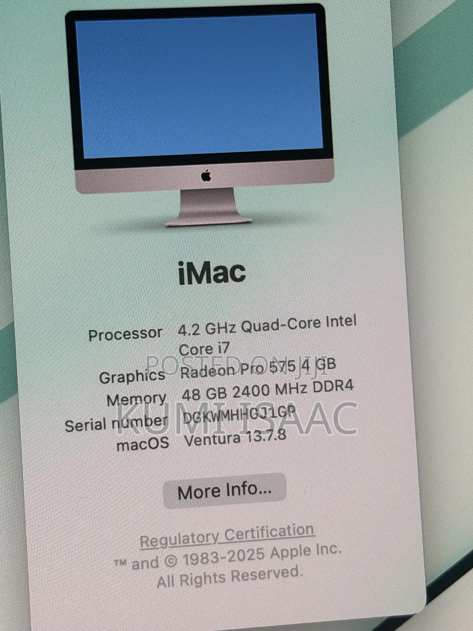 New Desktop Computer Apple iMac 16GB Intel Core i7 HDD+SSD 1T